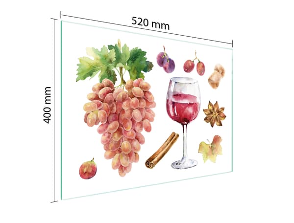 GLAS SKÆREBRÆT 52x40 VIN