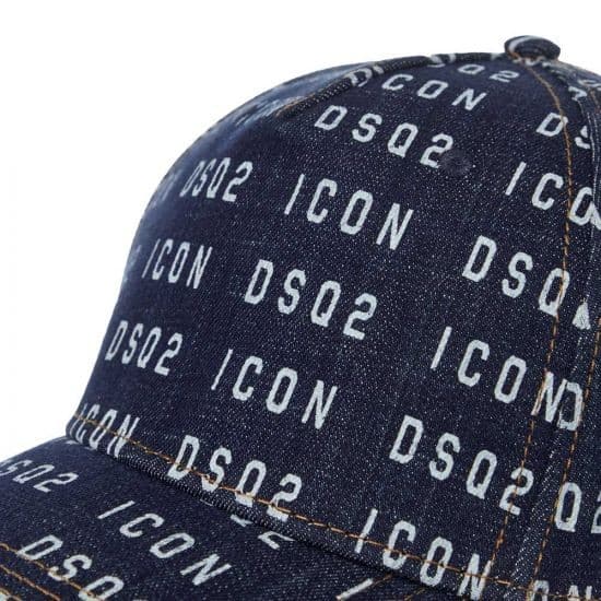 DSQUARED2 ICON -brändätty lippis DENIM BLU