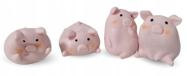 24 x Squishy Piggy, helt original, premium, DISPLAY, 3 x form