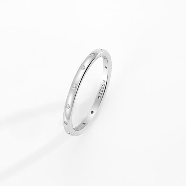 925 sølvring klassisk ring størrelse 17