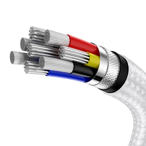 Cafule Metal 100W 2m USB-C-kaapeli - Valkoinen