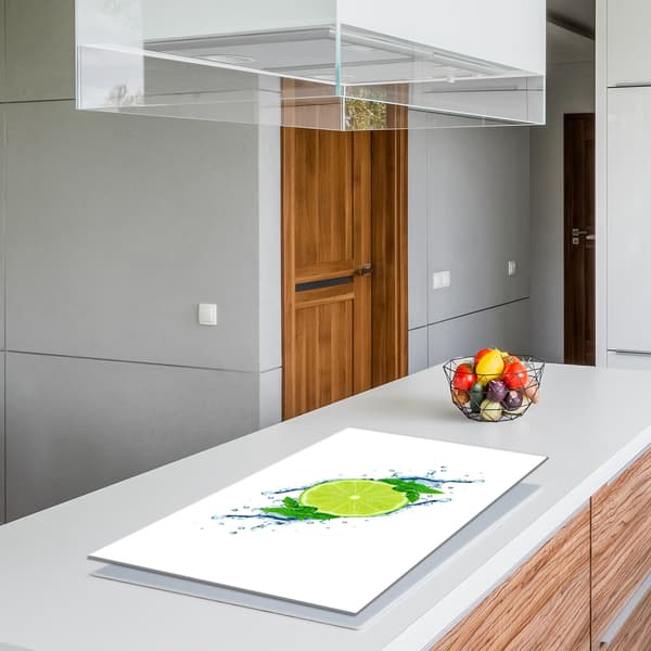 Glasskydd för spishäll 90x52 Lime