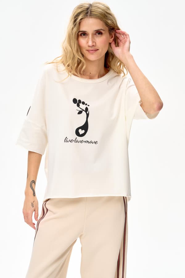 Damebluse Lim Ecru 44/46