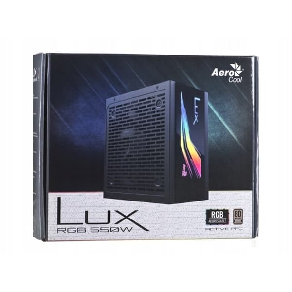 AEROCOOL PGS LUX RGB 550W virtalähde