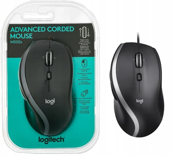 Logitech M500s kablet optisk mus, sort