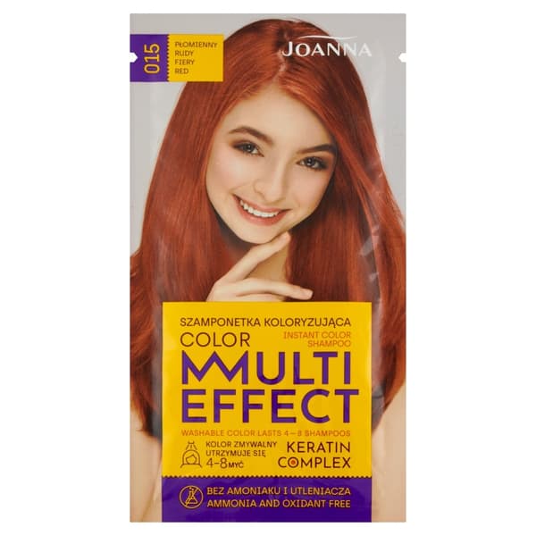 Joanna Multi Effect Color Keratin Complex Schampo 15 - Eldig Röd 35g