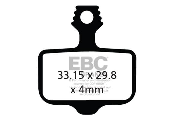 CFA472R - EBC Brakes Organic Performance -pyörän jarrupalat