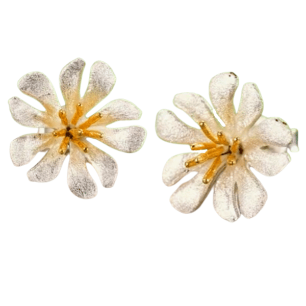 Pendientes Flor de Plata Plata pr. 925