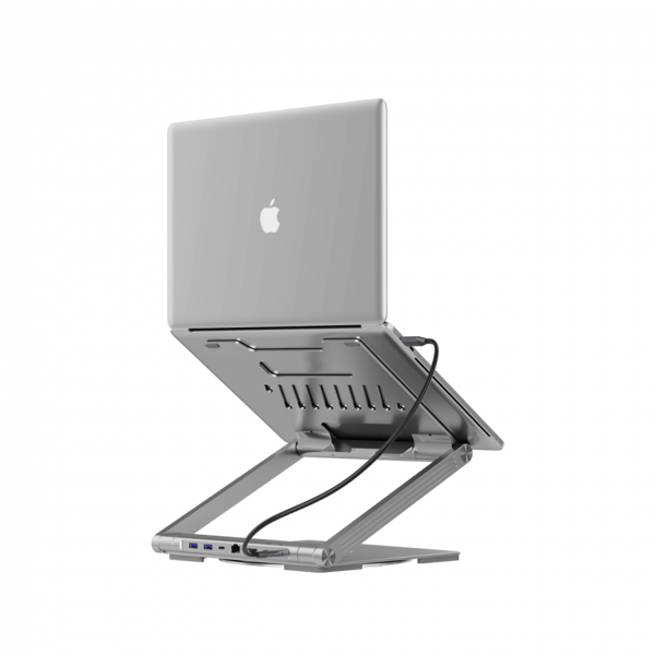 Canyon Laptopställ med HDMI-hub 2xUSB RJ45 PD silver