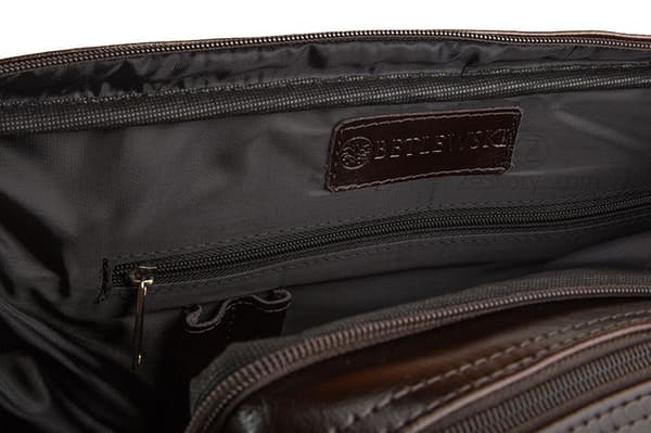 BTM-02 BRUN LUXE laptoptaske + CERTIFIKAT