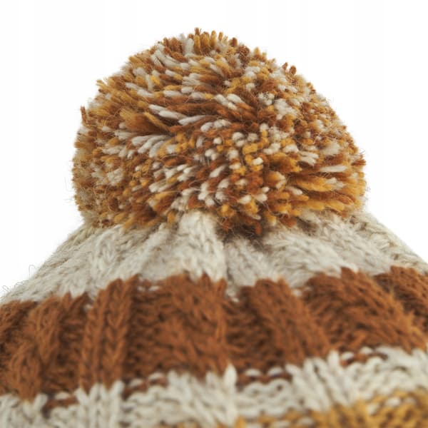 BCDZ-P2 C.BEIGE Stribet børnehue VINTER