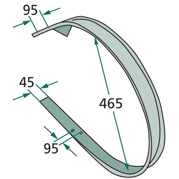 Pickup-dæksel 45 mm til Welger AP 1705420508