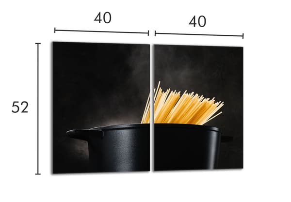 Lasinen suojalevy liedelle 2x40x52 Pasta