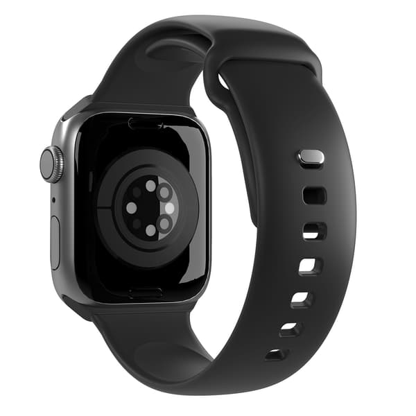 Silikone rem til Apple Watch 38 40 41 mm Icon sort - 2 stk.