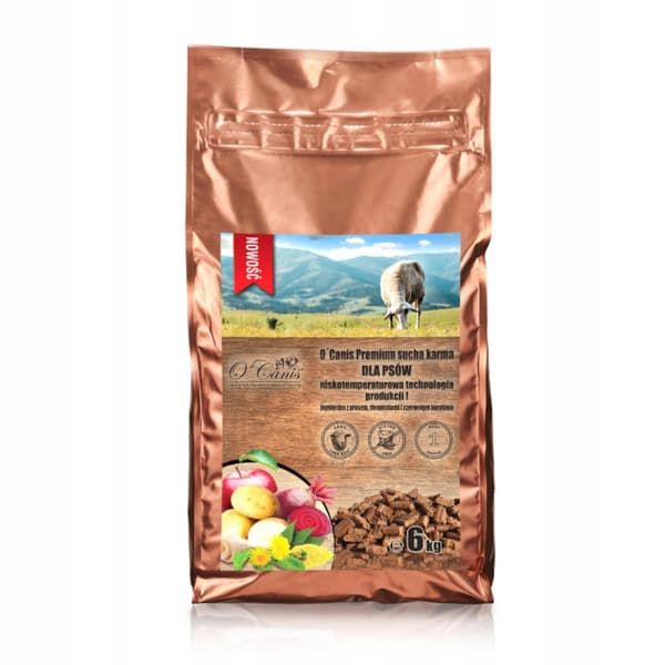 O'Canis Premium torrfoder för hundar med lamm, hirs och potatis 6 kg