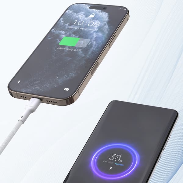 USB-C 65W 2m kabel - Hvid