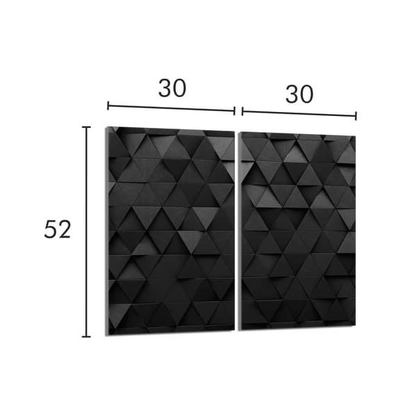 Glasbeskyttelsesplade til komfur 2x30x52 Sort