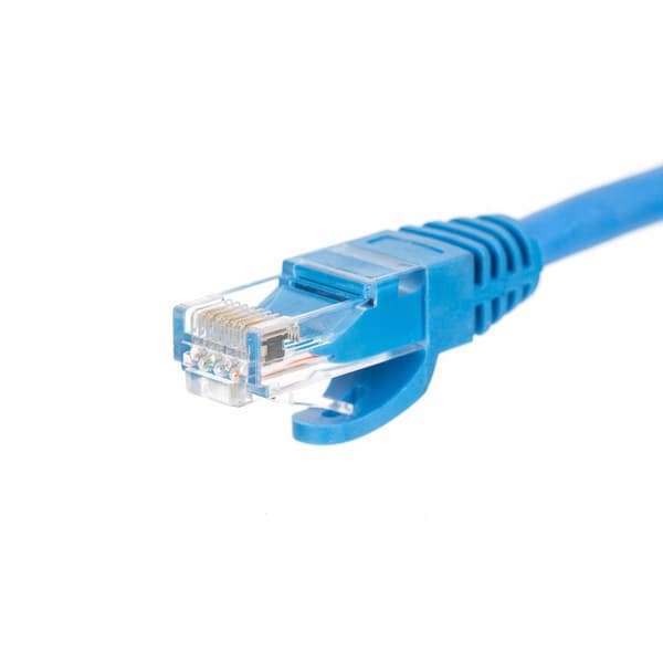 Patchkabel RJ45, Netrack gjuten kapsling, kat. 6 UTP, 1m blå