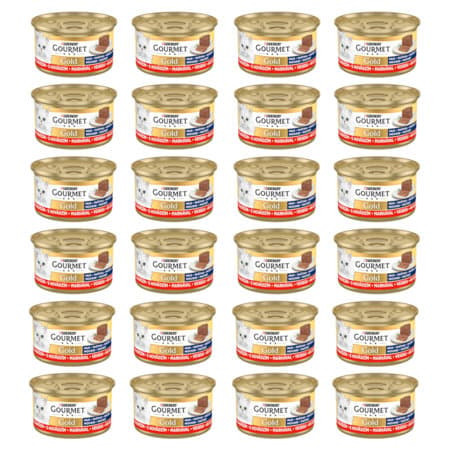 GOURMET GOLD mousse med nötkött - våtfoder för katter - 24x85 g