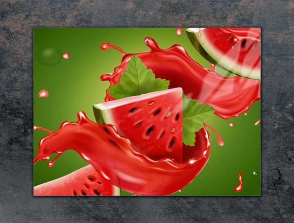 GLASSKYDDSPLÅT FÖR SPIS 70x52 VATTENMELON