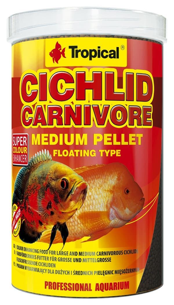 Tropiska ciklider Carnivore Medium Pellets 1000ml/360g