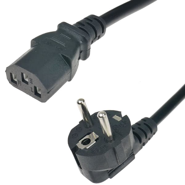 Strømkabel 230V | C13 | vinklet | 3m