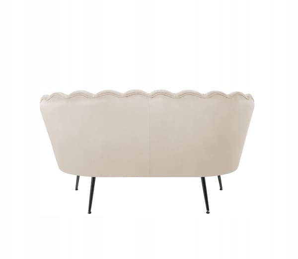 BEIGE SAMMETSSOFFA LJUS TVÅSITS SOFFA KLÄDD MÖBLER