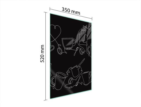 SKÄRBRÄDA I GLAS 35x52 SVART