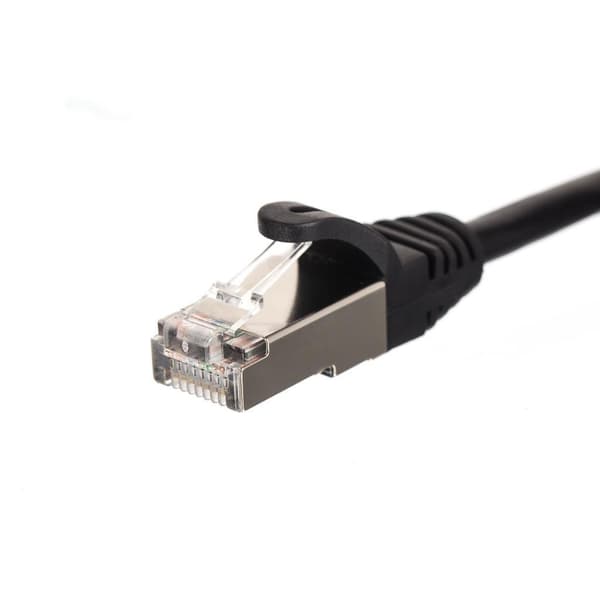 Patchkabel RJ45, Cat. 6 FTP F/UTP, 0,5m, Netrack, sort