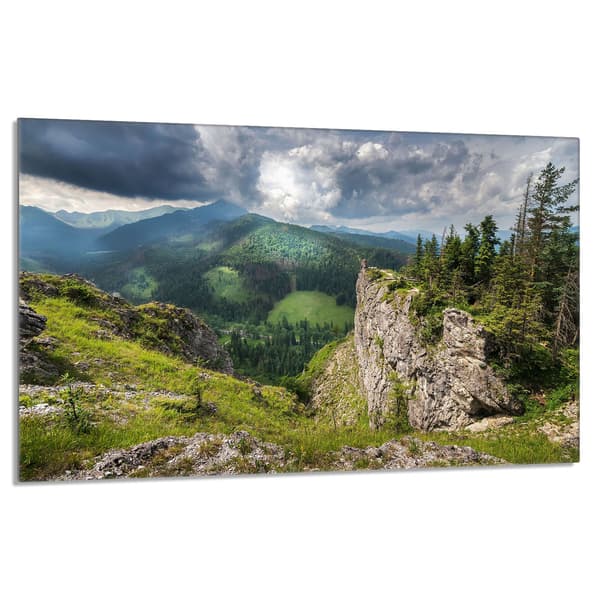 Lasinen suojalevy liedelle 80x52 Mountains