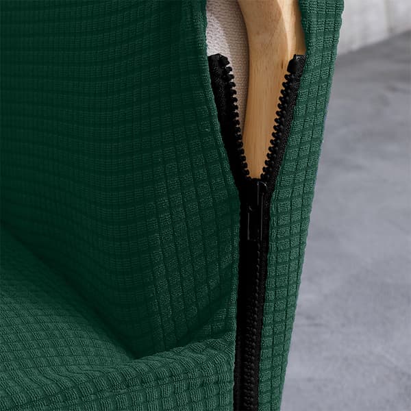 Finka stolöverdrag grön jacquard tjock