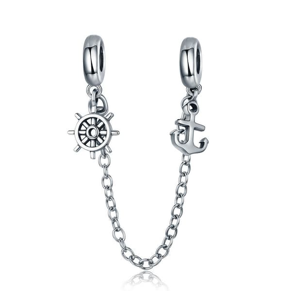 Berlocker till Pandora Säkerhetskedja Segelberlocker 925 Silver Trusky Berlocker