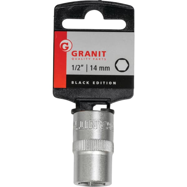 1/2" 14 mm sort udgave sekskanttop
