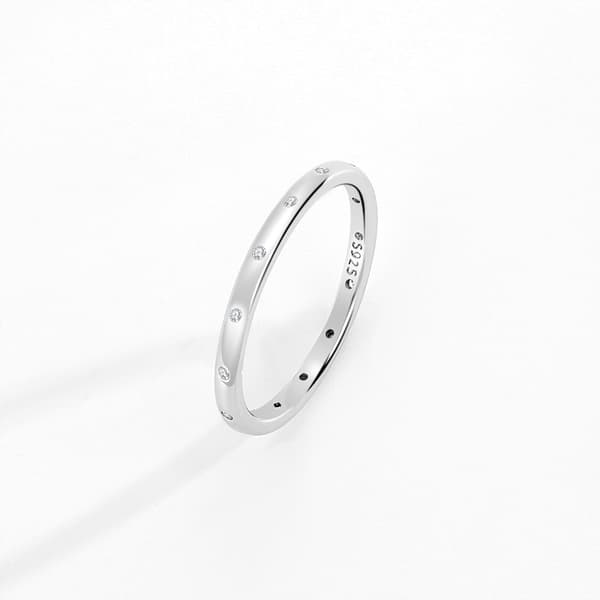 925 Silverring Klassisk Ring Storlek 17