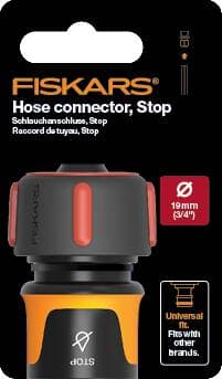 Fiskars snabbkoppling med stopp för trädgårdsslang 19 mm ¾ tum