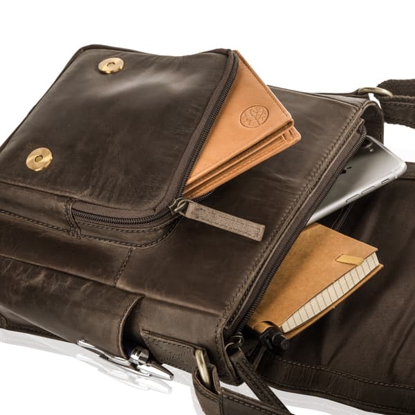 TBG-HT-102 BRUN HUNTER Herrväska +CERTIFIKAT