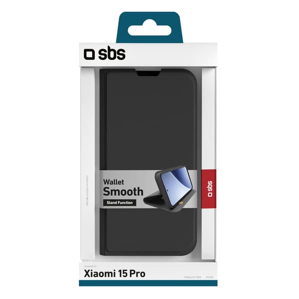 Xiaomi 15 Pro Pung Glat Flip Etui - Sort