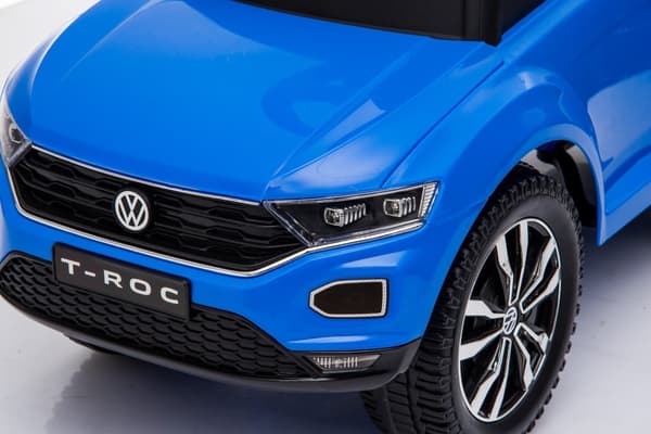 Volkswagen T-Roc blå pusher rollator