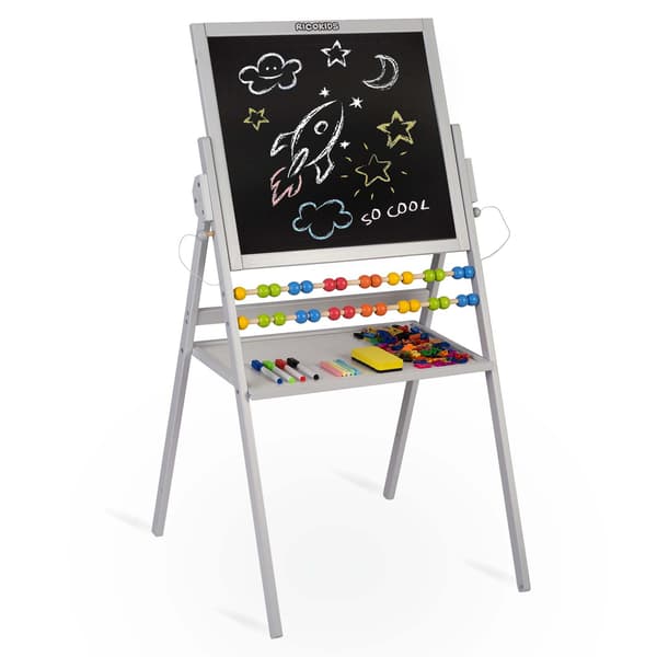 Ricokids Magnetisk Tavle Roterende Tavle - Grå