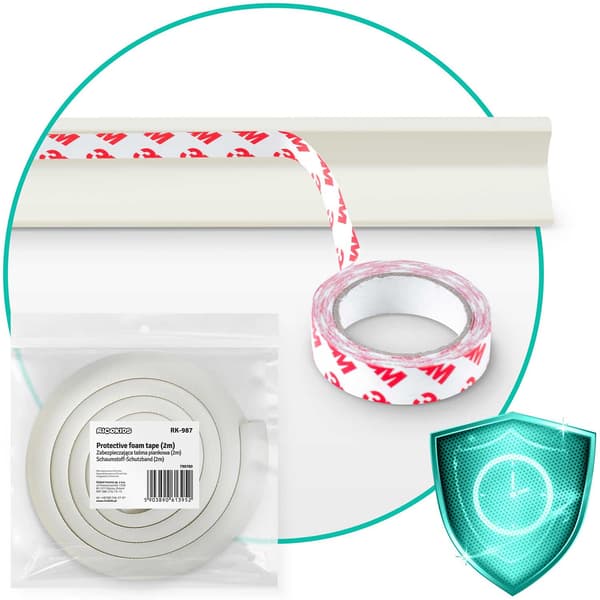 Ricokids 798700 Säkerhetsskumtejp Vit 2 m