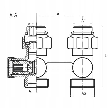RADIATORVENTIL 3/4 RAK HEXAGON RADIATOR