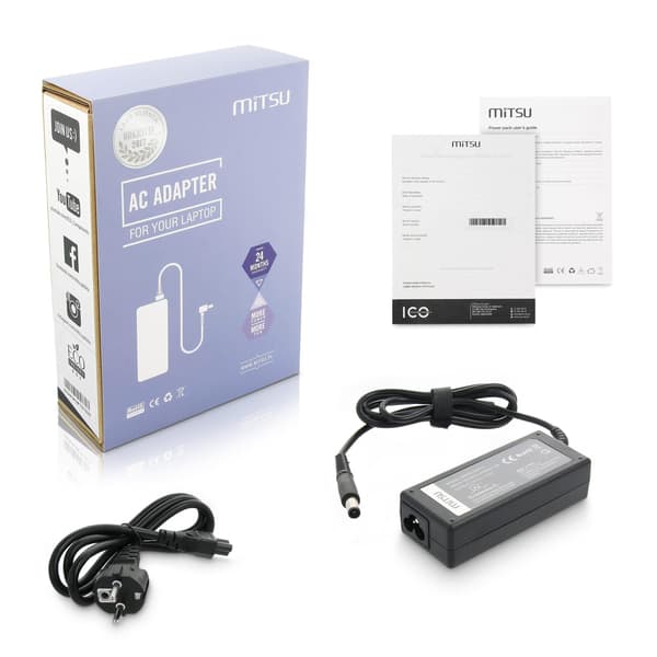 Mitsu 19,5V 3,34A (7,4x5,0-bens) 65W AC-adapter til Dell bærbar computer