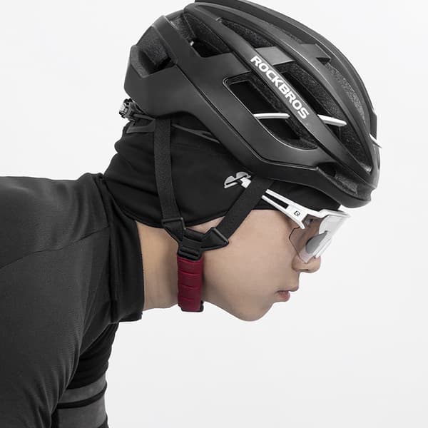 Vintercykelhjälmkeps med glasögonhål - grå