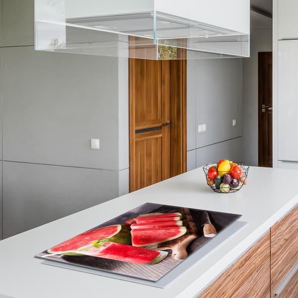 Glasskydd för spishäll 80x52 Vattenmelon