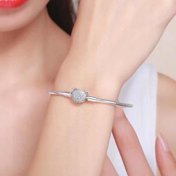 Pulsera Pandora MODULAR Pavé Gatito 21 cm