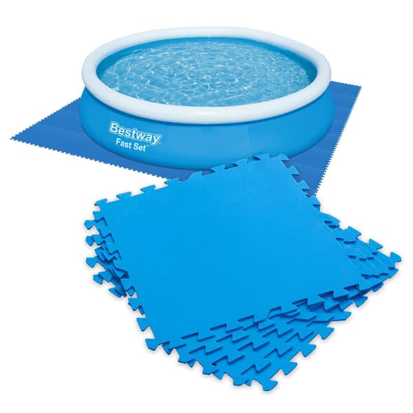 58220 SKUMPOOLMATTA GOLV 9 delar pusselpaneler BESTWAY