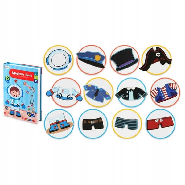 MAGNETISK BOK UTBILDNINGSPUSSEL KLÄDUPPSET