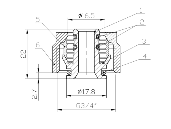 Valx Sæt rørfittings til PEX-rør 3/4"x16 mm grafit 2 stk.