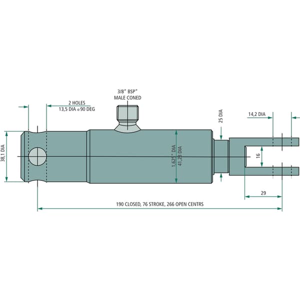 BR25 150bar BR25 granit bremsecylinder