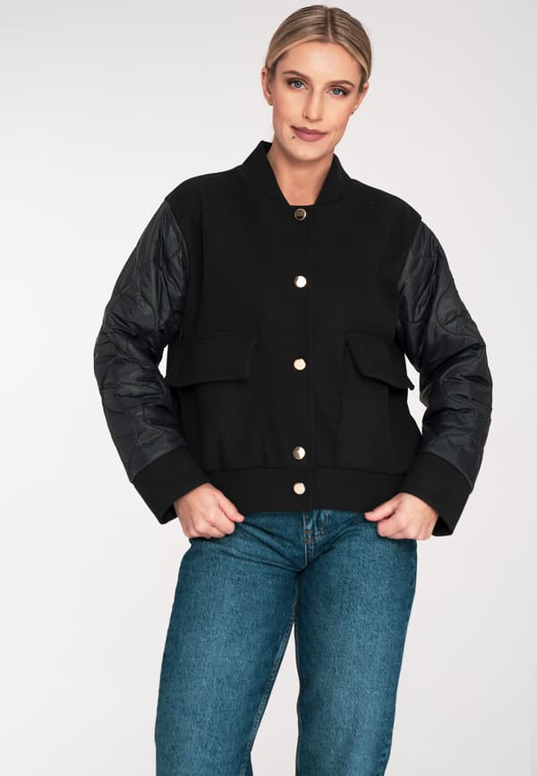 Dambomberjacka bomberjacke sort størrelse S/M